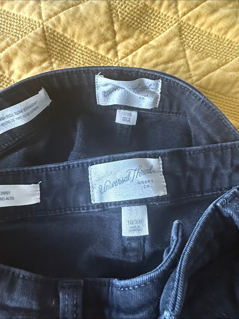 Universal Thread Women's Straight Leg Jeans in black (two pairs) - Picture 2 of 15